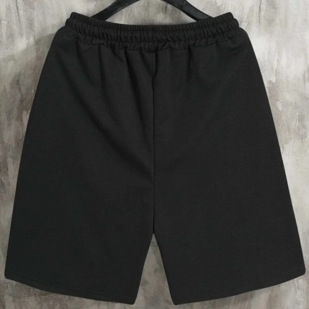 Black Casual Men's Color Block Shorts